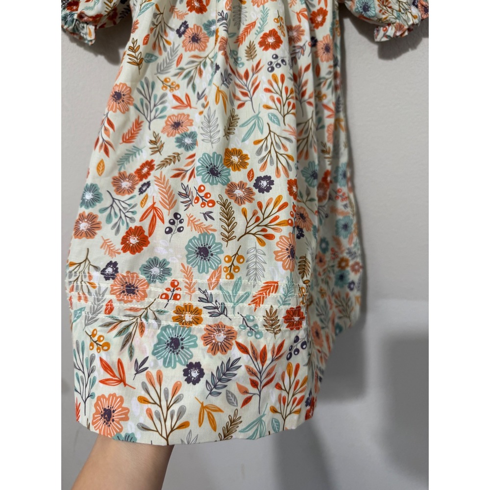 Ruffles‎ and Frogs Fall Floral Hand Smocked Dress Girls Size 6 Preppy - Picture 4 of 8